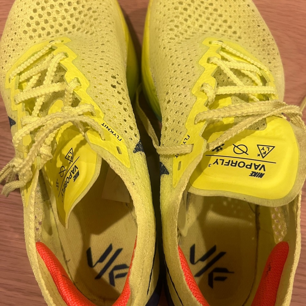 Nike Yellow and Blue Athletic Shoes with Flyknit Design - Picture 5 of 7